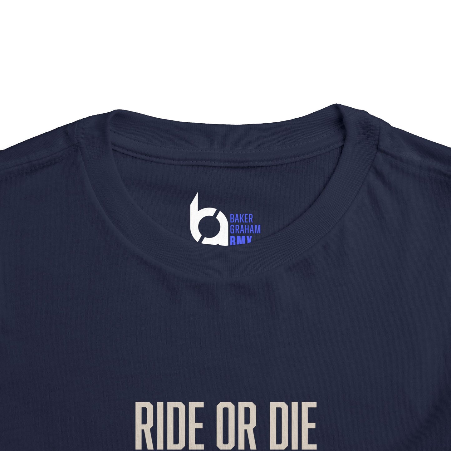"Ride or Die" Toddler Tee - Blue Graphic