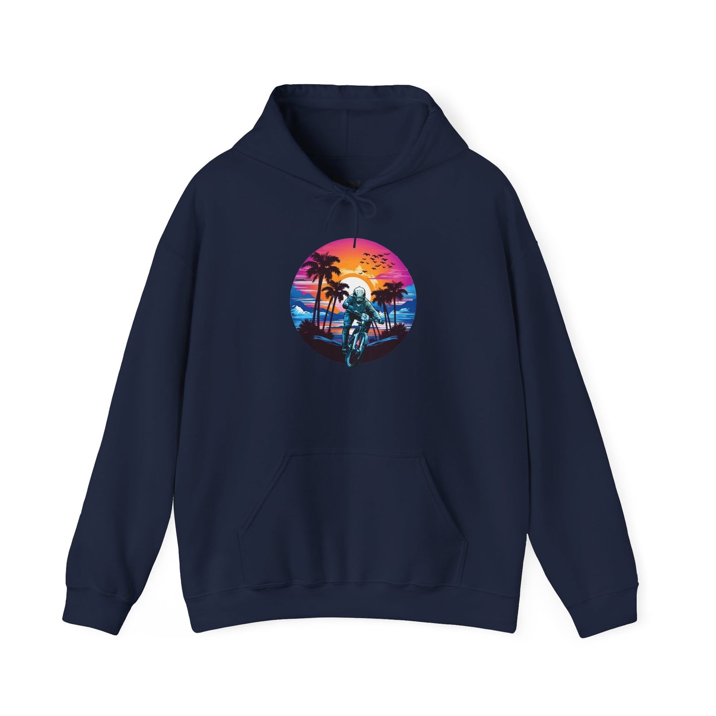Beach Sunset BMX Ride Hoodie