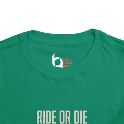 "Ride or Die" Toddler Tee - Red Graphic