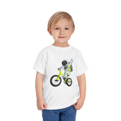 Outer Space BMX Toddler Tee - Chartreuse Graphic