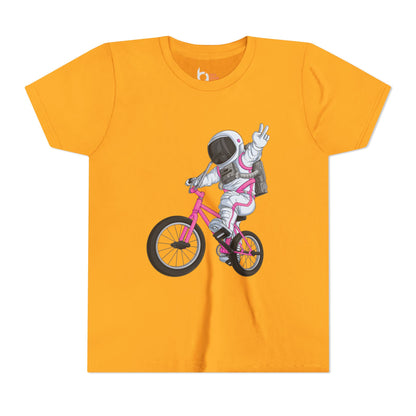 Outer Space BMX Kids Tee - Pink Graphic