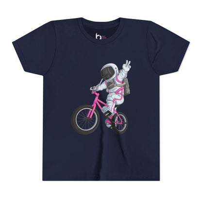 Outer Space BMX Kids Tee - Pink Graphic