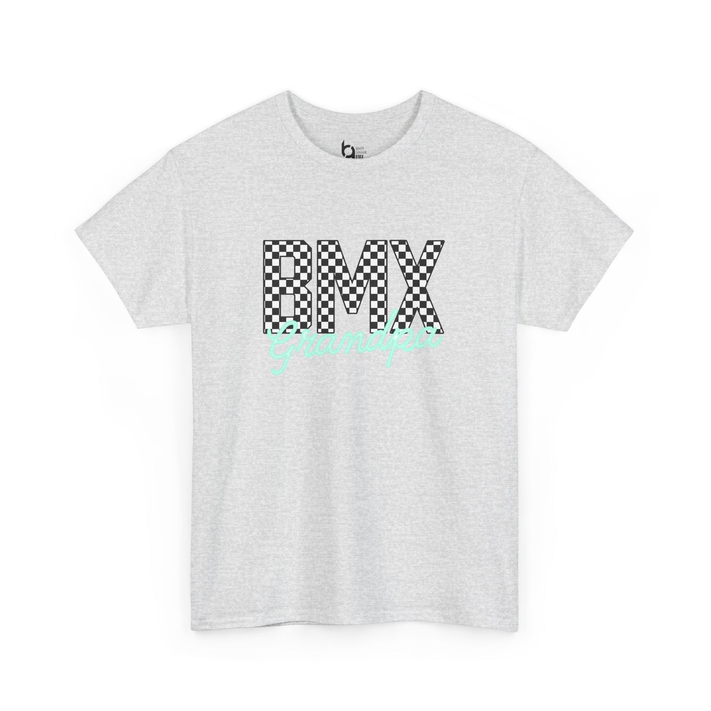 Checkered BMX Grandpa Light Colored Tee - Tiffany Lettering
