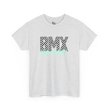 Checkered BMX Grandpa Light Colored Tee - Tiffany Lettering