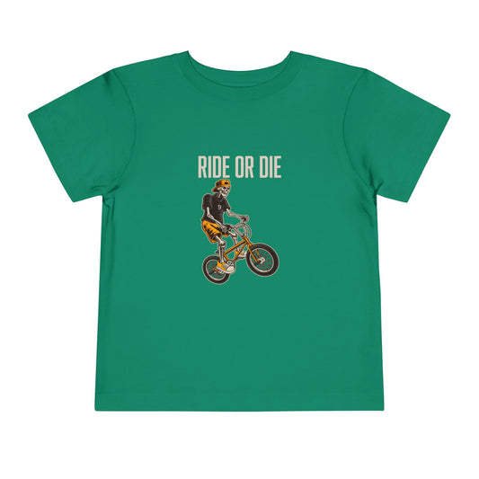 "Ride or Die" Toddler Tee - Orange Graphic
