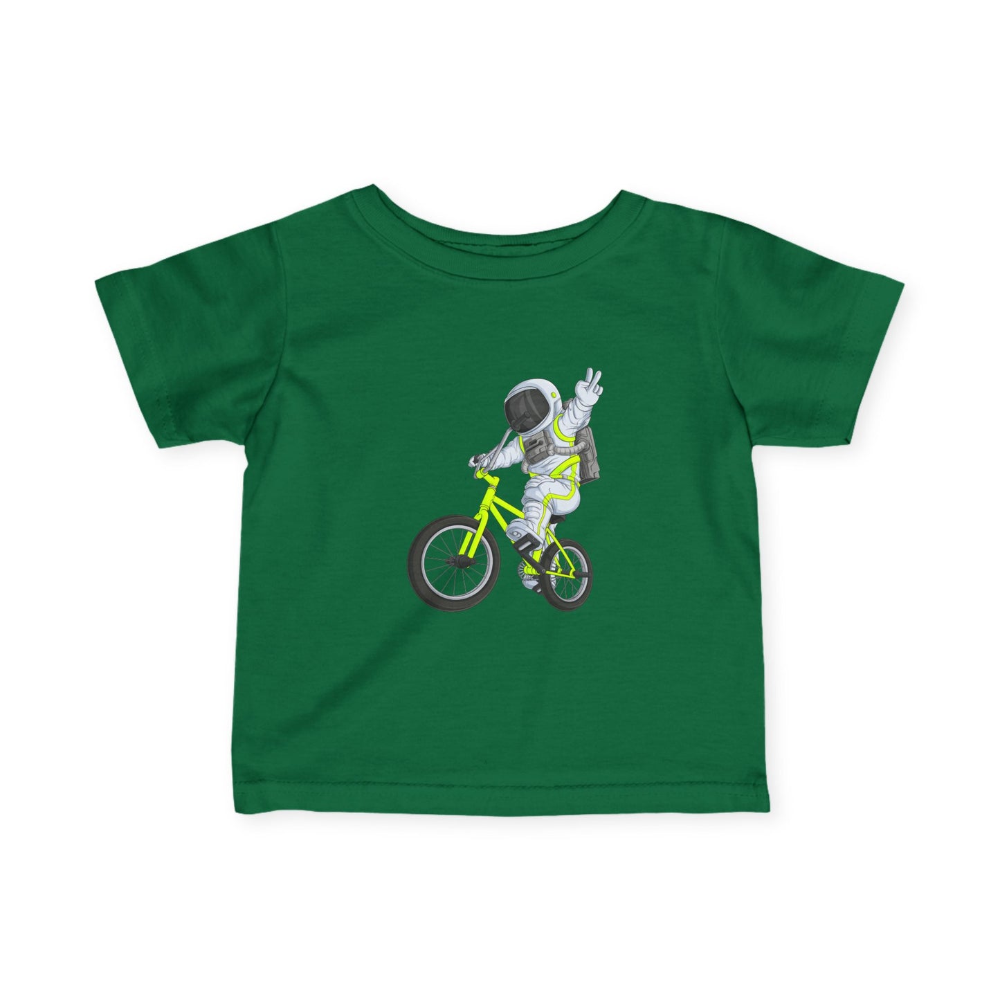 Outer Space BMX Infant Tee - Chartreuse Graphic
