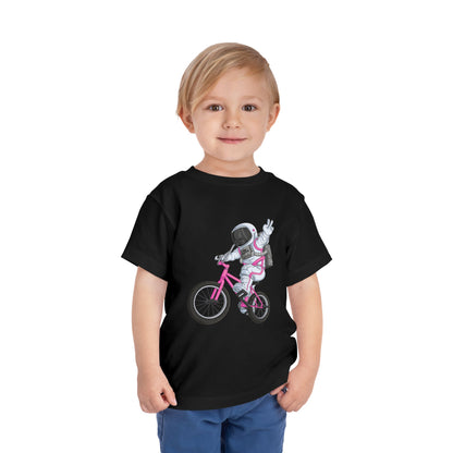 Outer Space BMX Toddler Tee - Pink Graphic
