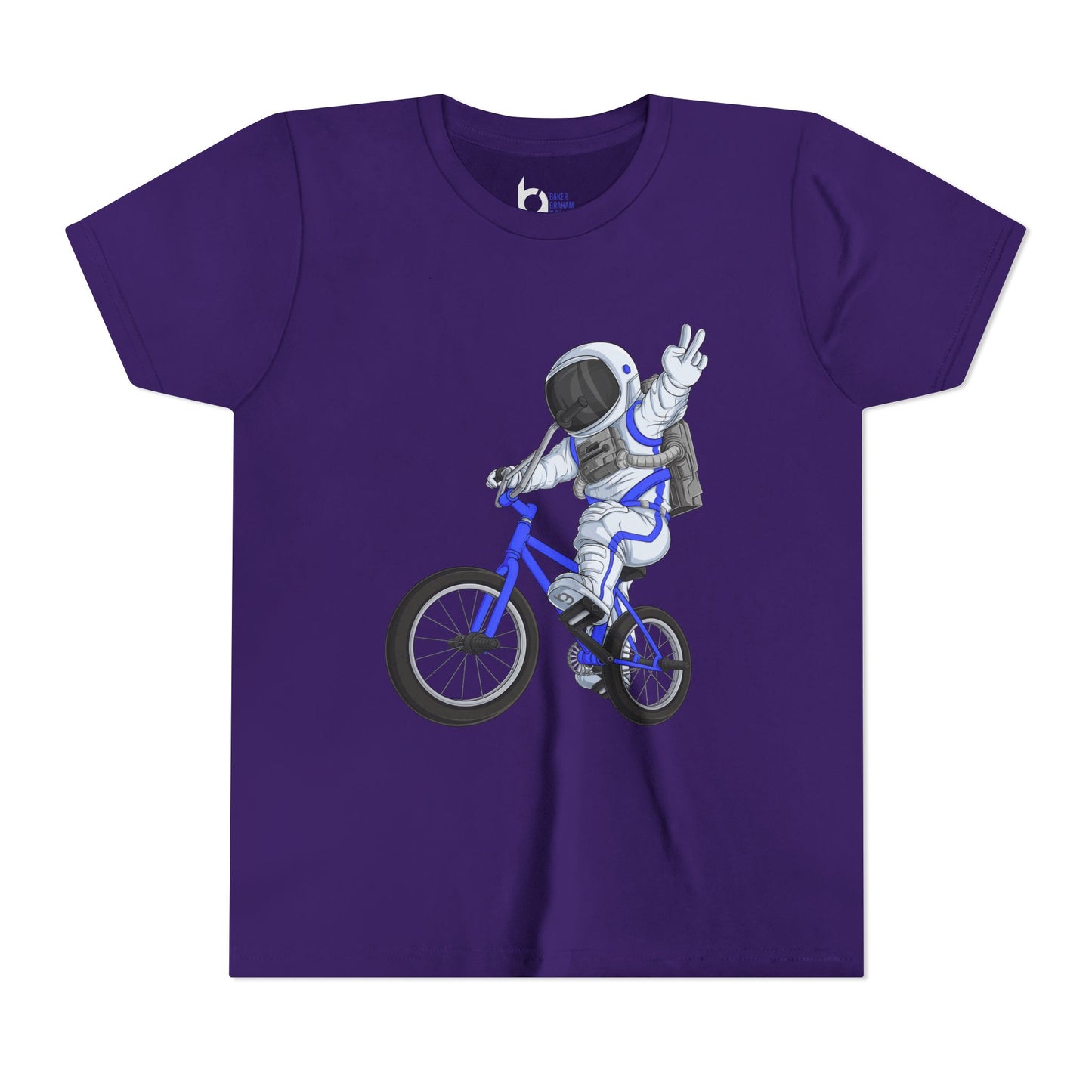 Outer Space BMX Kids Tee - Blue Graphic