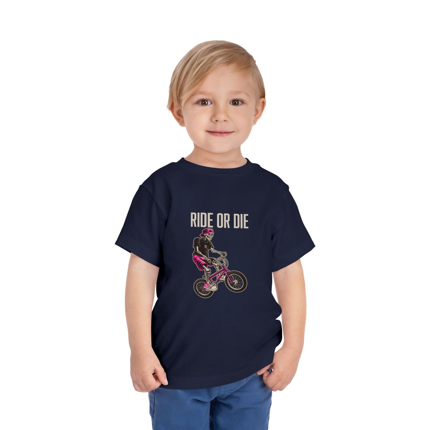 "Ride or Die" Toddler Tee - Pink Graphic