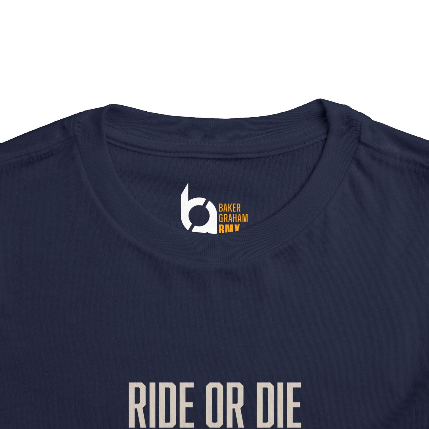 "Ride or Die" Toddler Tee - Orange Graphic