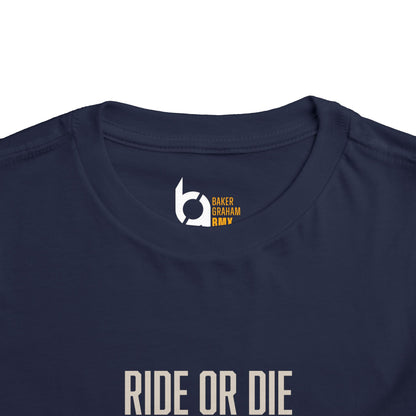 "Ride or Die" Toddler Tee - Orange Graphic