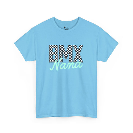 Checkered BMX Nana Light Colored Tee - Tiffany Lettering