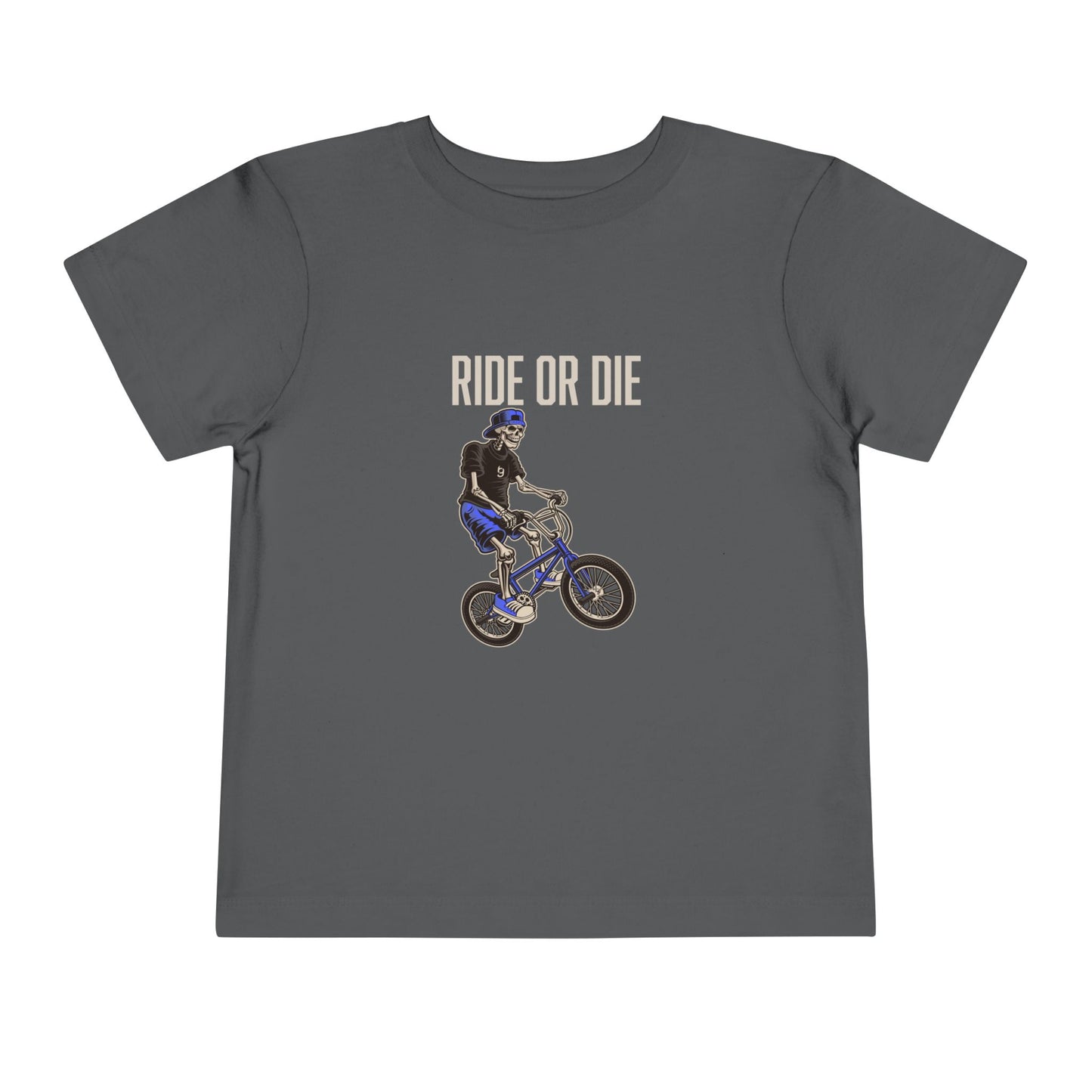"Ride or Die" Toddler Tee - Blue Graphic