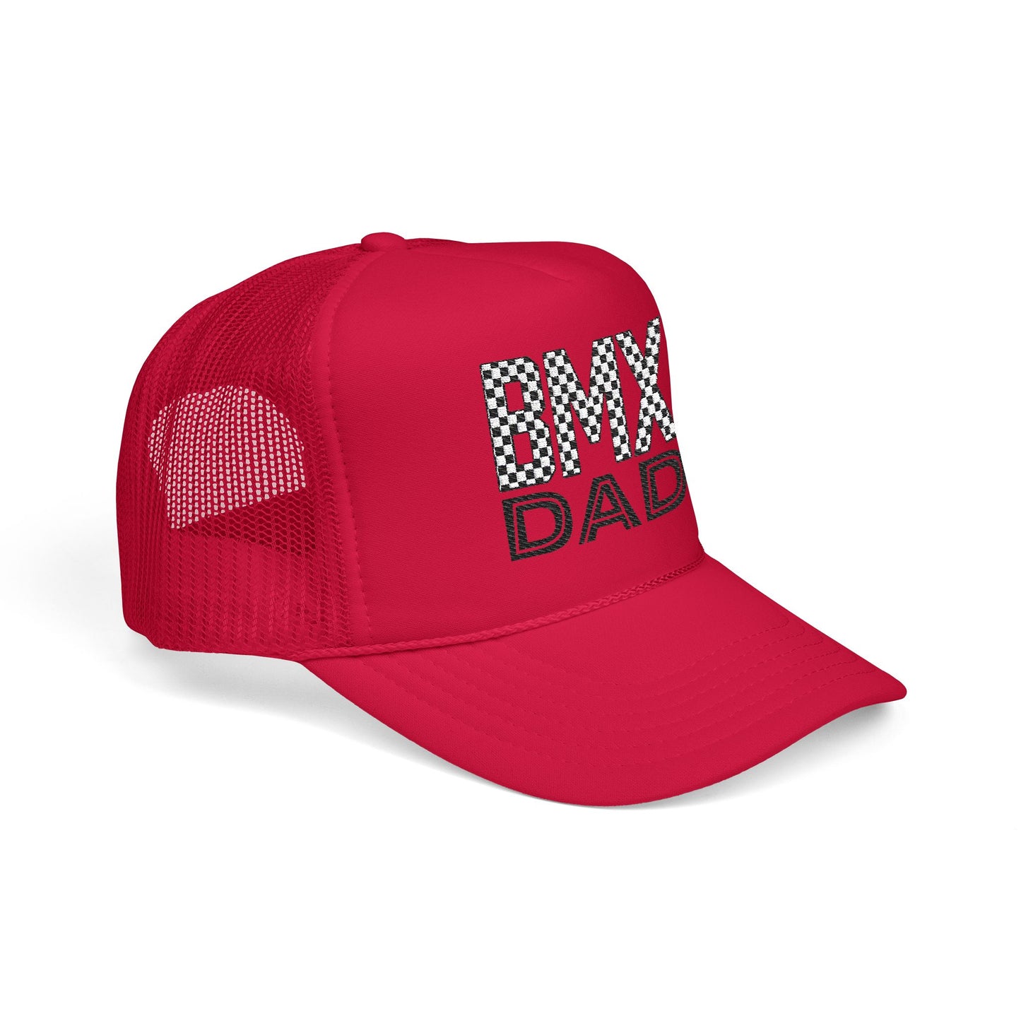 Checkered BMX Dad Foam Trucker Hat