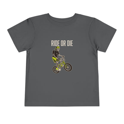 "Ride or Die" Toddler Tee - Chartreuse Graphic