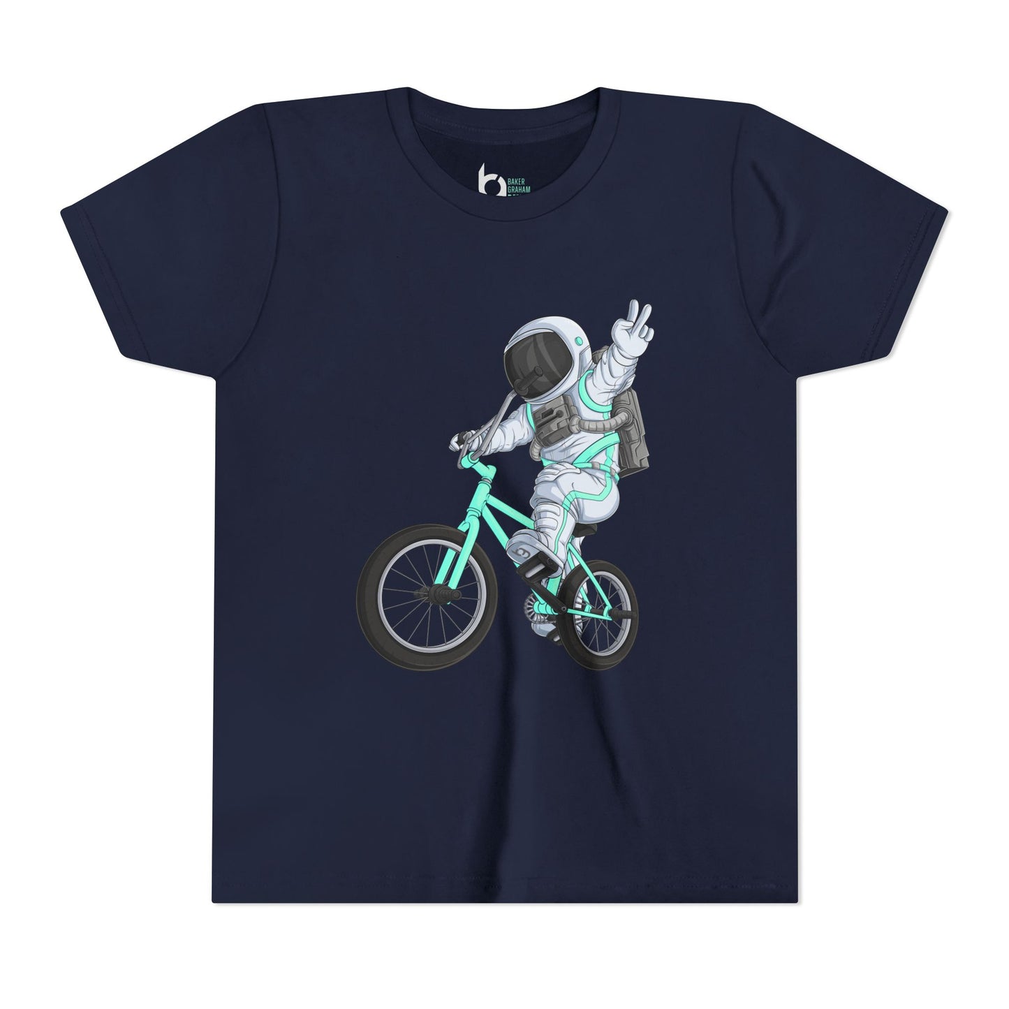 Outer Space BMX Kids Tee - Tiffany Graphic