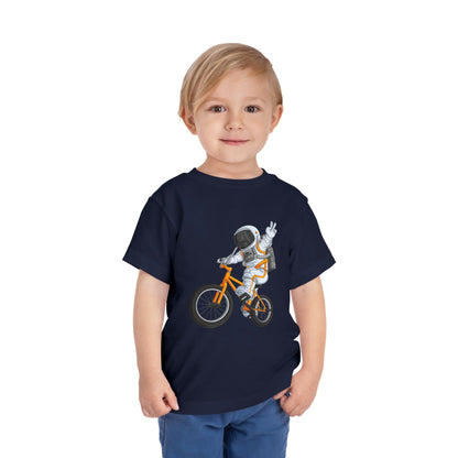 Outer Space BMX Toddler Tee - Orange Graphic