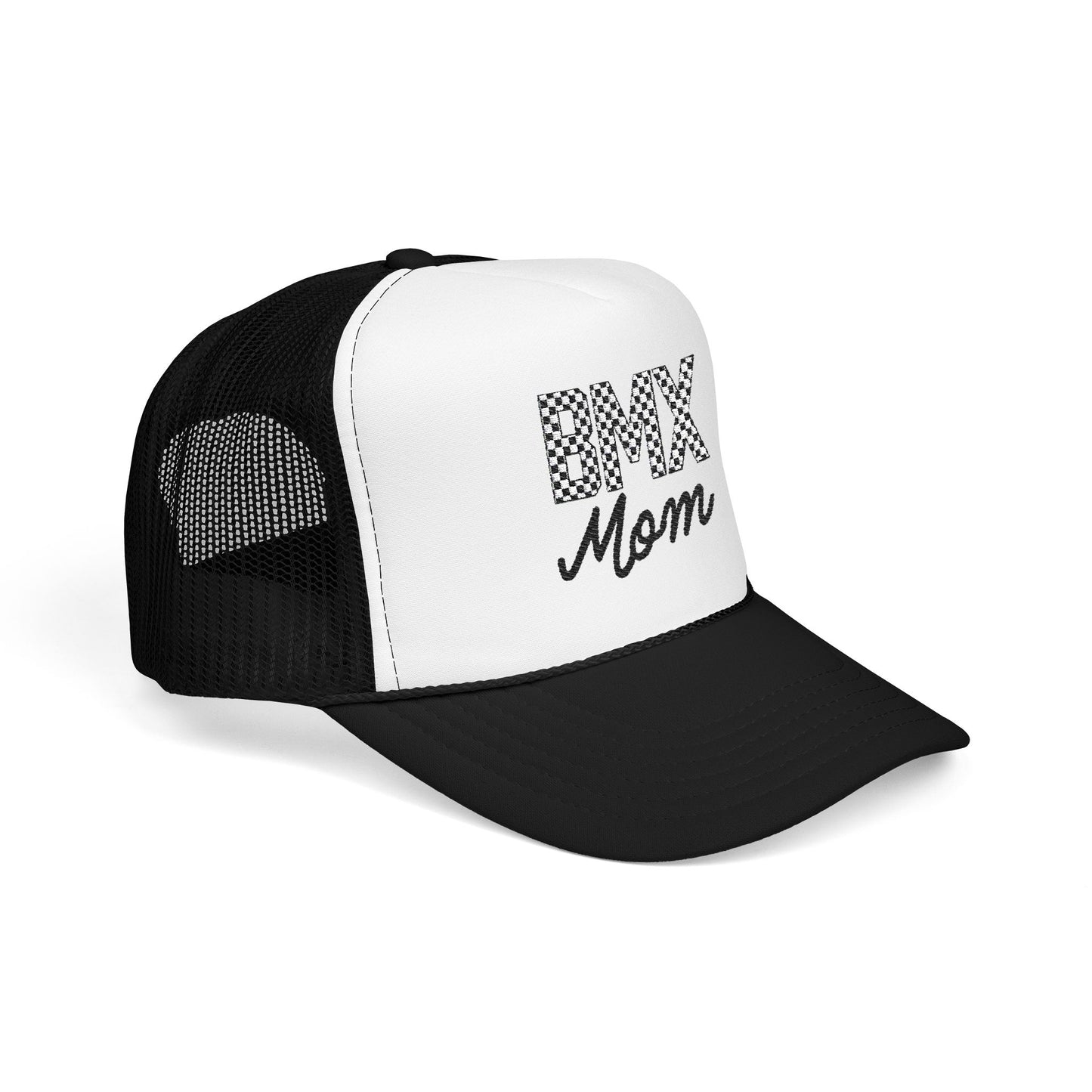 Checkered BMX Mom Foam Trucker Hat