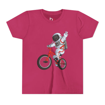 Outer Space BMX Kids Tee - Red Graphic