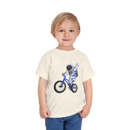 Outer Space BMX Toddler Tee - Blue Graphic