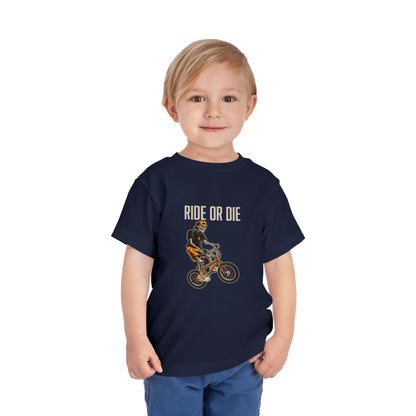 "Ride or Die" Toddler Tee - Orange Graphic