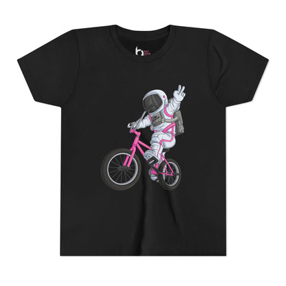 Outer Space BMX Kids Tee - Pink Graphic
