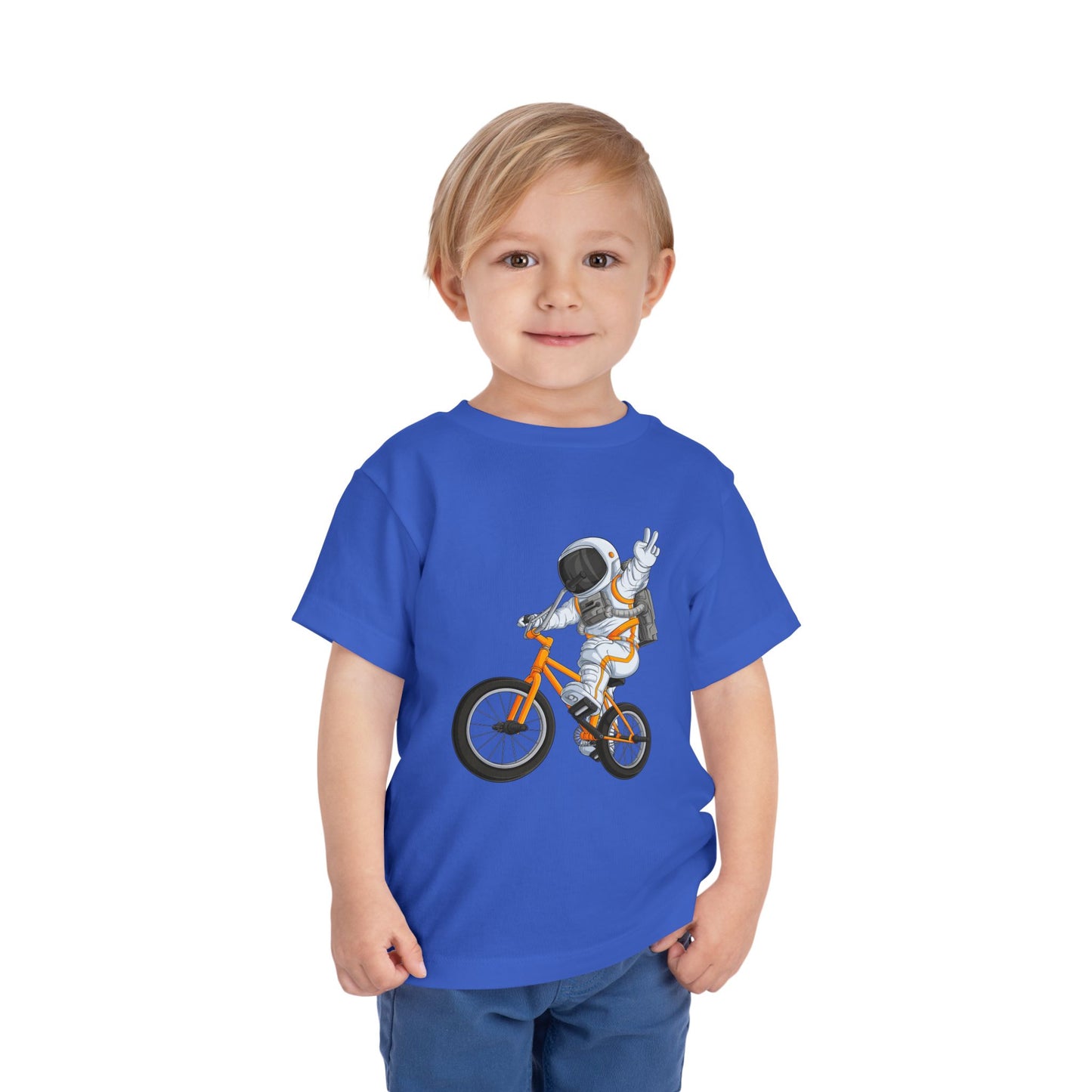 Outer Space BMX Toddler Tee - Orange Graphic