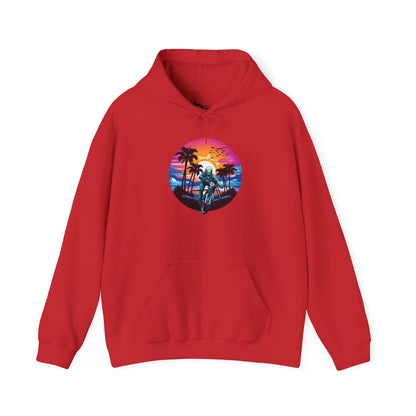 Beach Sunset BMX Ride Hoodie