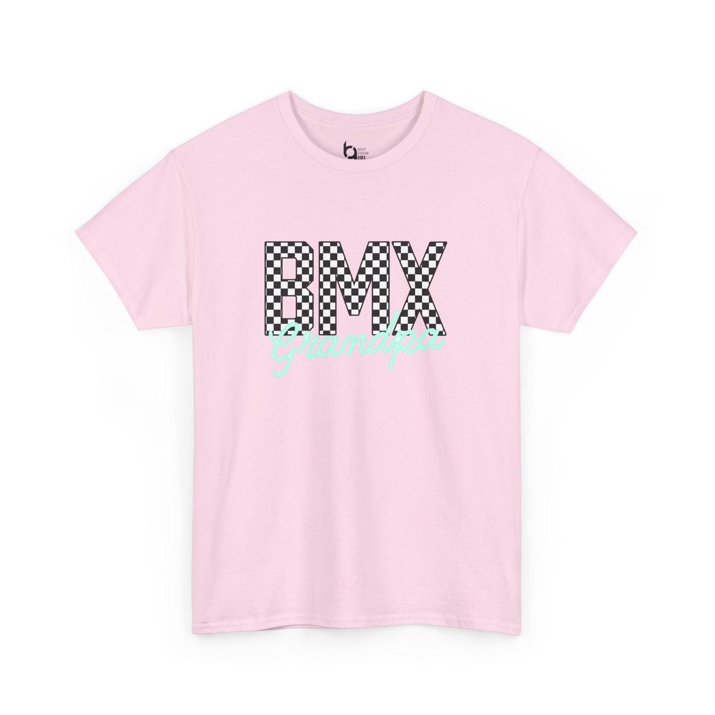 Checkered BMX Grandpa Light Colored Tee - Tiffany Lettering