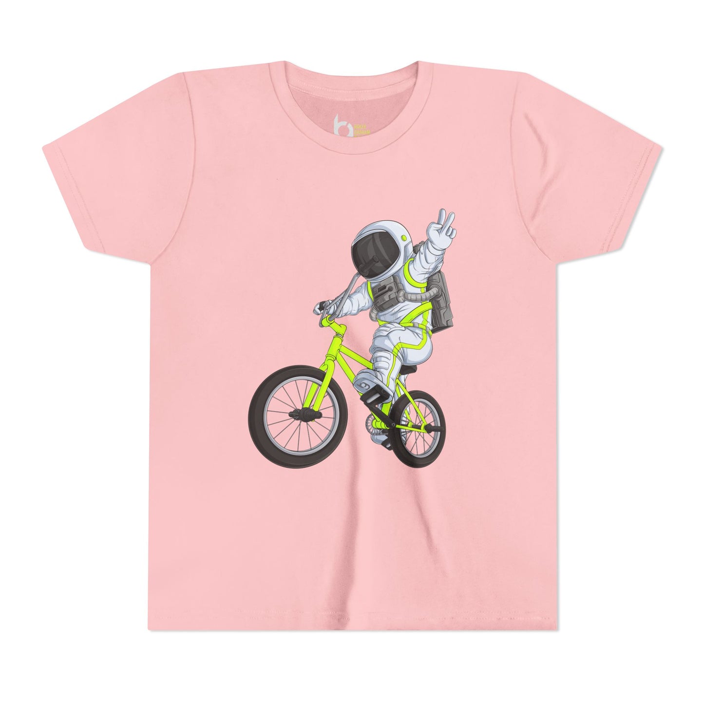Outer Space BMX Kids Tee - Chartreuse Graphic