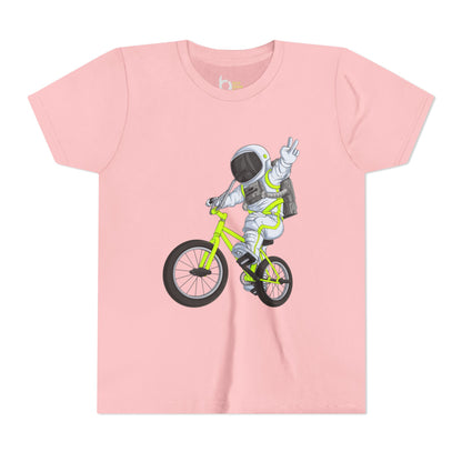 Outer Space BMX Kids Tee - Chartreuse Graphic
