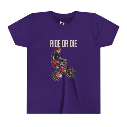 "Ride or Die" Kids Tee - Red Graphic