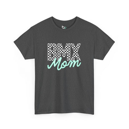 Checkered BMX Mom Dark Colored Tee - Tiffany Lettering