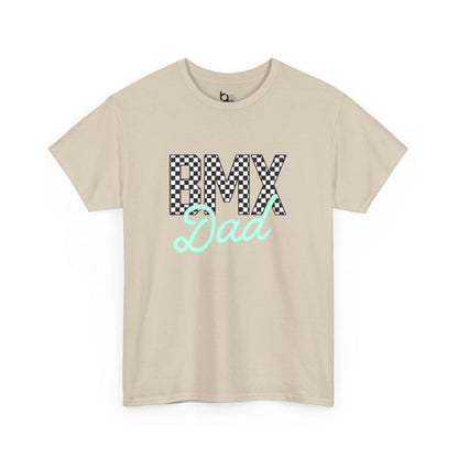 Checkered BMX Dad Light Colored Tee - Tiffany Lettering