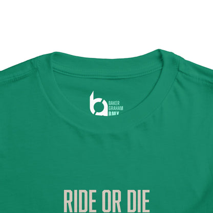 "Ride or Die" Toddler Tee - Tiffany Graphic