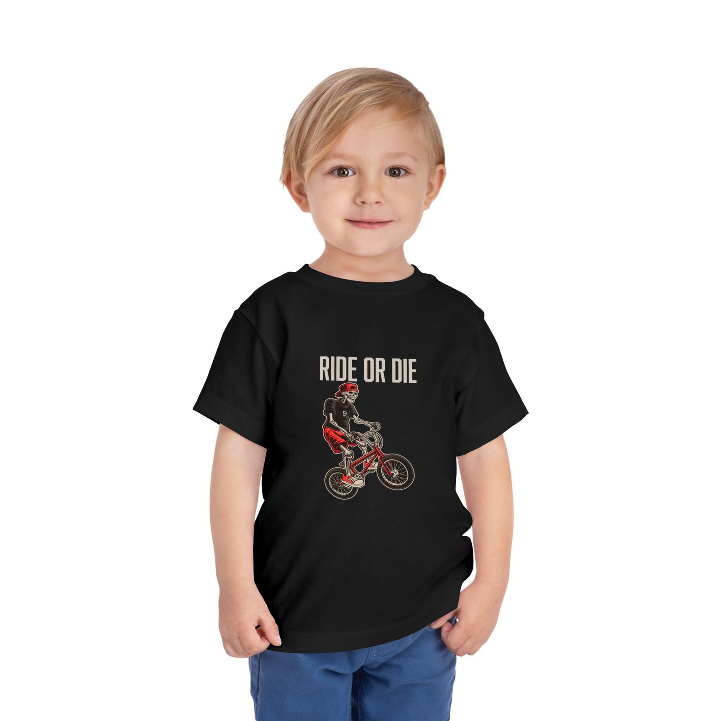 "Ride or Die" Toddler Tee - Red Graphic