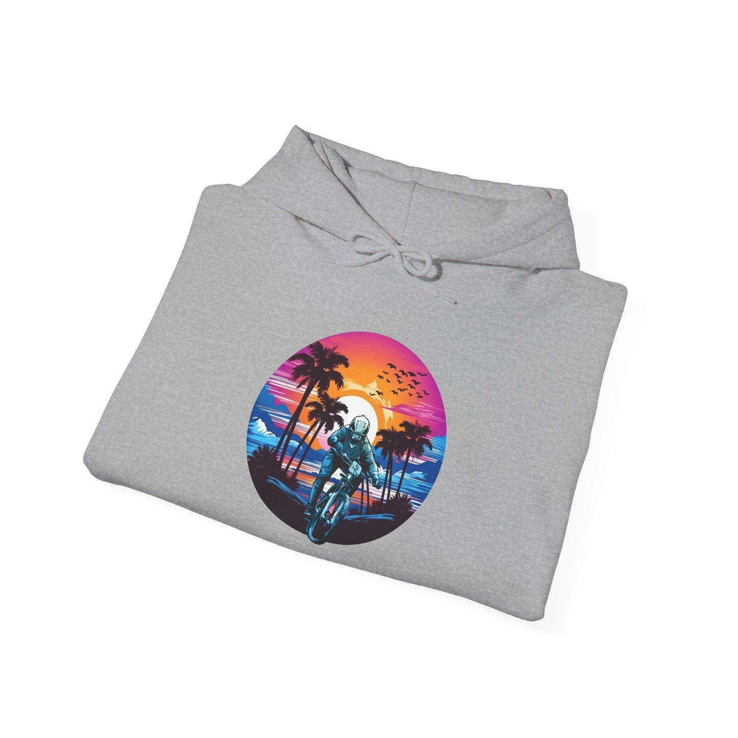 Beach Sunset BMX Ride Hoodie