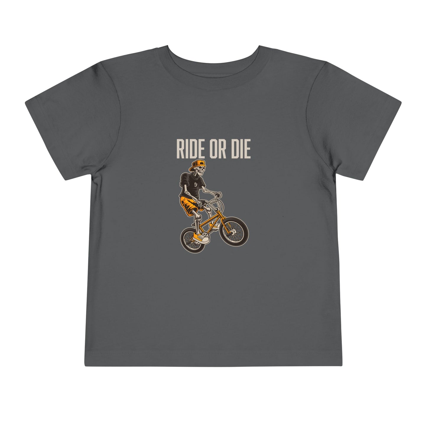 "Ride or Die" Toddler Tee - Orange Graphic