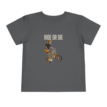 "Ride or Die" Toddler Tee - Orange Graphic