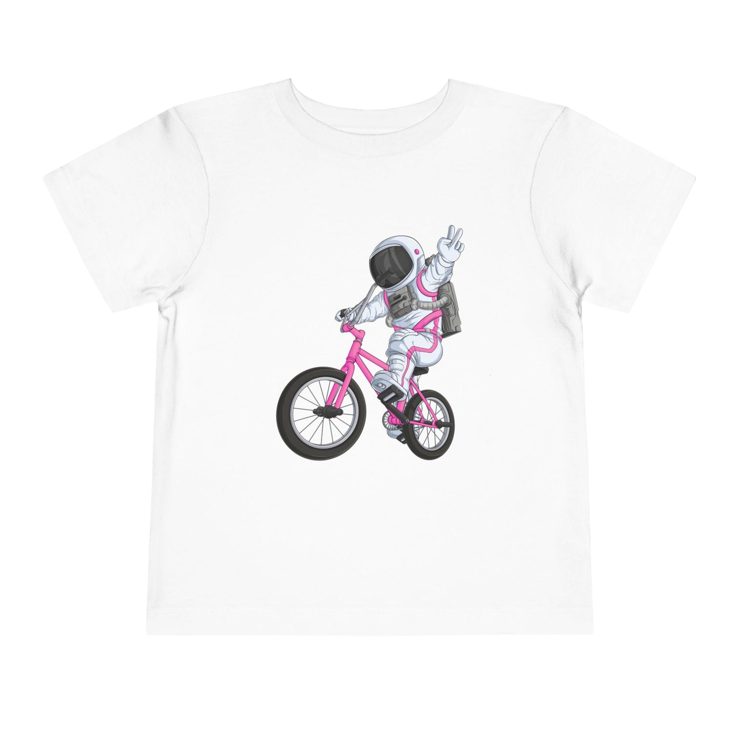 Outer Space BMX Toddler Tee - Pink Graphic