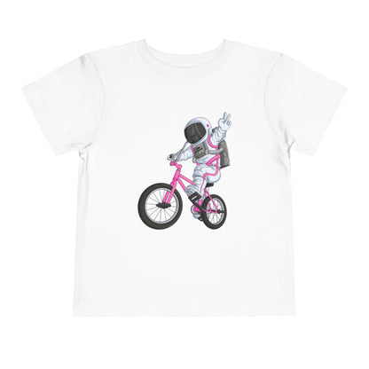 Outer Space BMX Toddler Tee - Pink Graphic