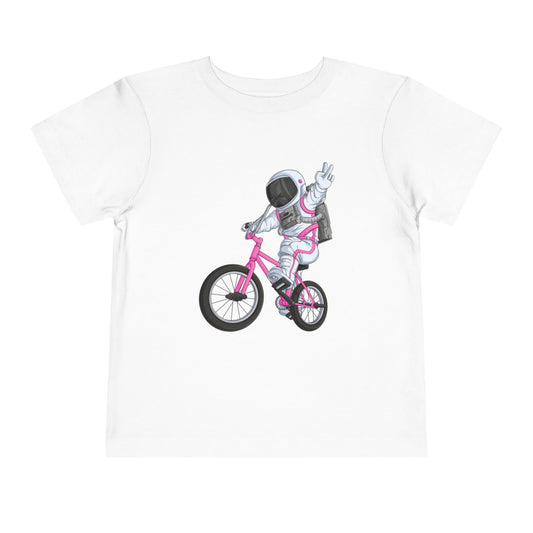 Outer Space BMX Toddler Tee - Pink Graphic