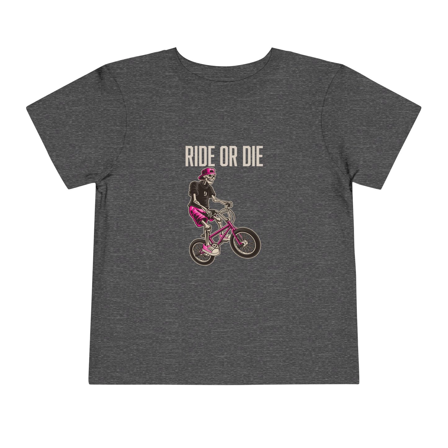"Ride or Die" Toddler Tee - Pink Graphic