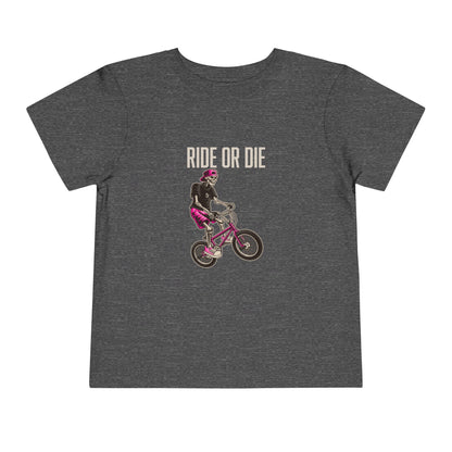 "Ride or Die" Toddler Tee - Pink Graphic