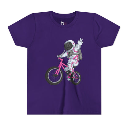Outer Space BMX Kids Tee - Pink Graphic