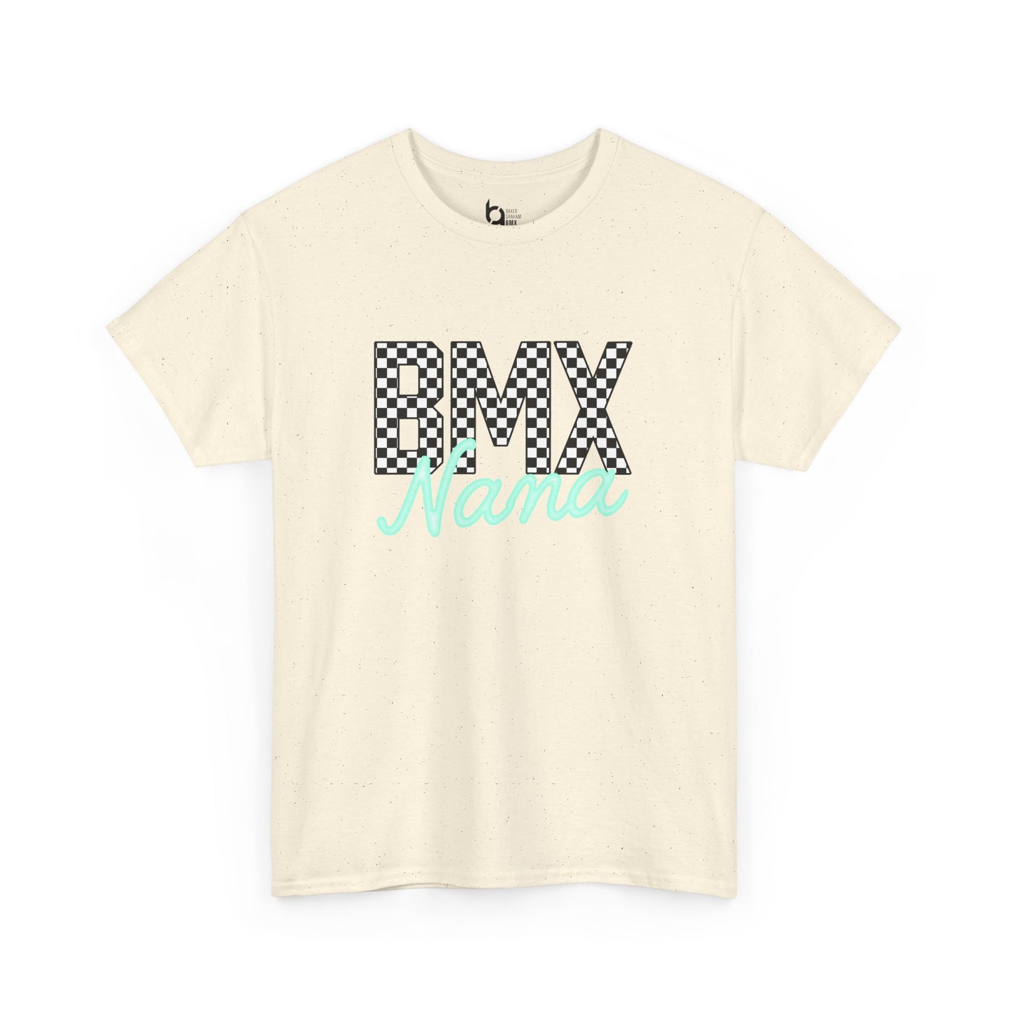 Checkered BMX Nana Light Colored Tee - Tiffany Lettering