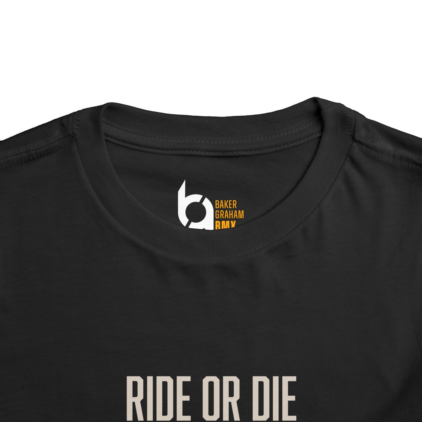 "Ride or Die" Toddler Tee - Orange Graphic