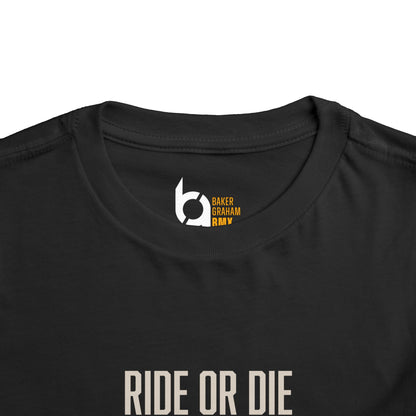 "Ride or Die" Toddler Tee - Orange Graphic