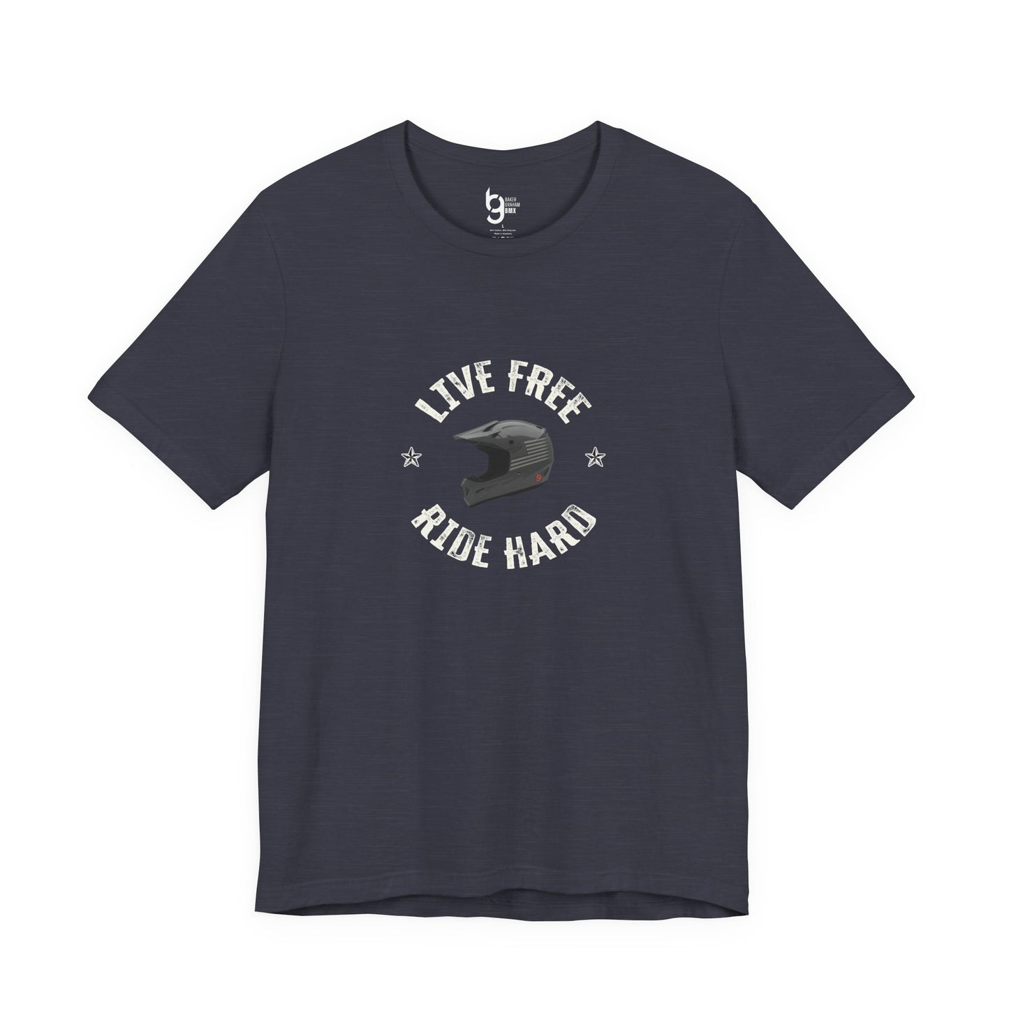 "Live Free, Ride Hard" Classic Patriotic Tee