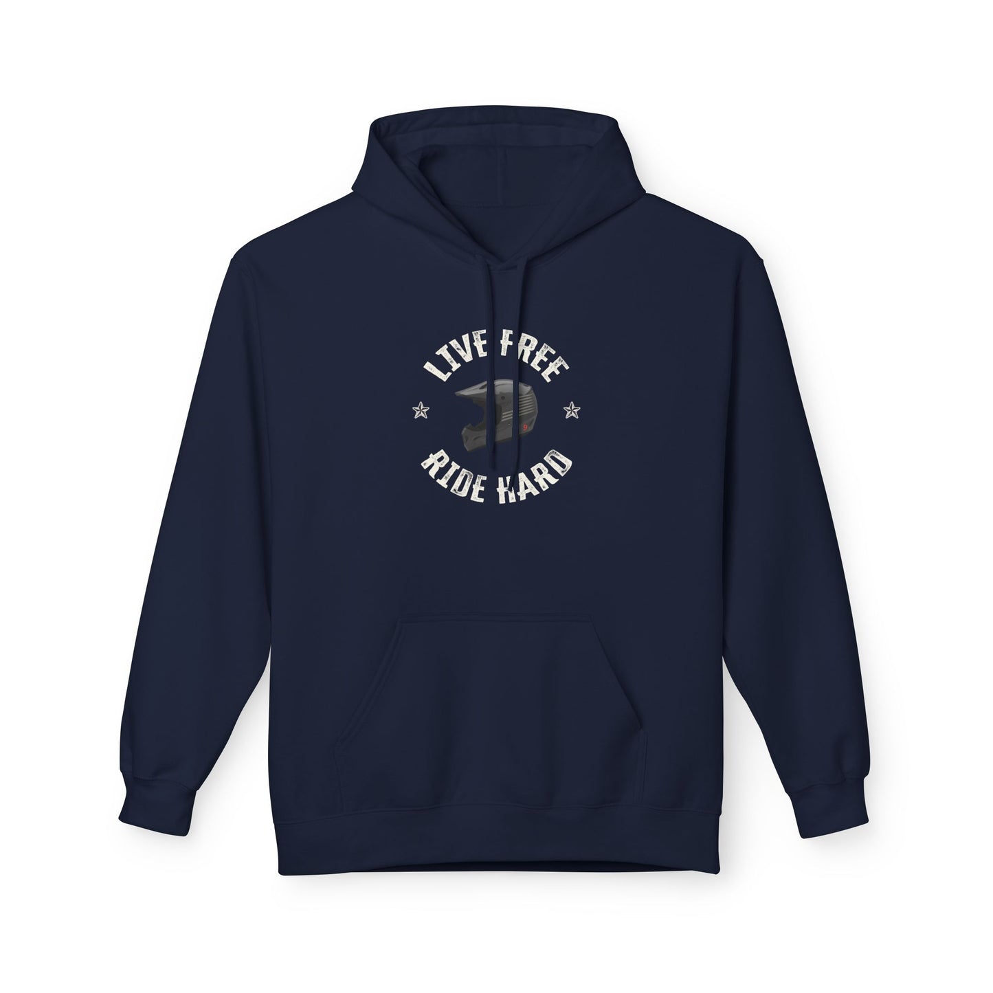 "Live Free, Ride Hard" Patriotic BMX Hoodie